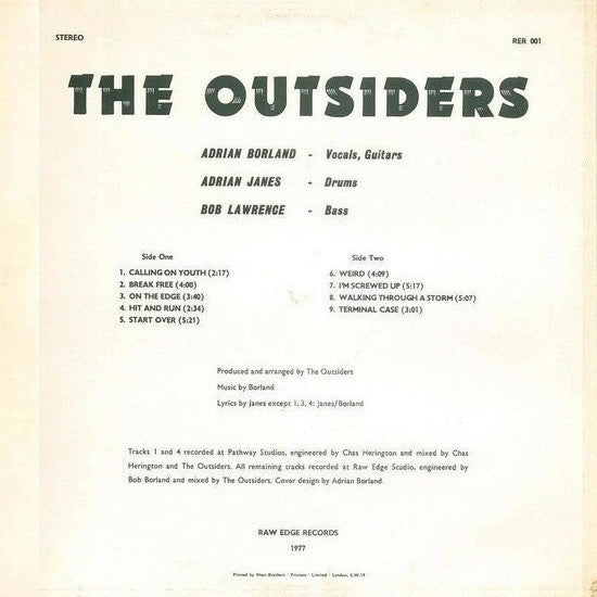 Outsiders - Calling On Youth (Used LP) Fashion