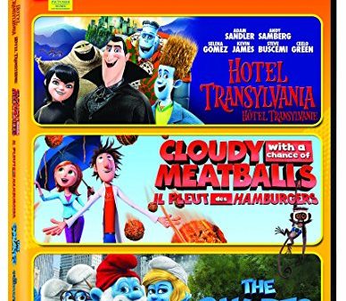 CLOUDY WITH A CHANCE OF MEATBALLS   HOTEL TRANSYLVANIA   THE SMURFS (BILINGUAL) Hot on Sale