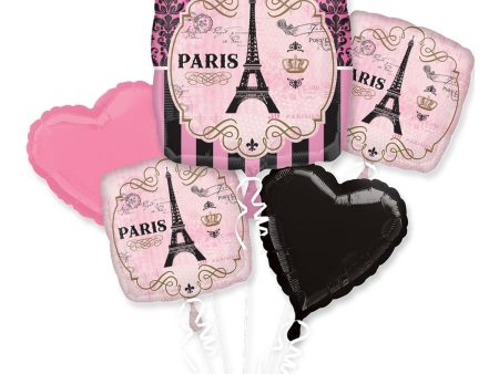 A Day in Paris Balloon Bouquet 5pcs Hot on Sale