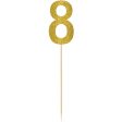 #8 Gold Large Glitter Pick Supply