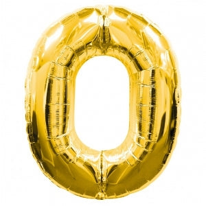 Number 0 Gold Foil Balloon 55x86cm For Discount