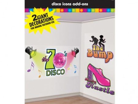 Disco Signs Scene Setter Add Ons 2pcs Hot on Sale