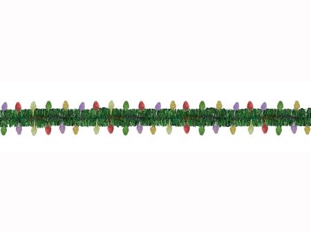 Holiday Tinsel Garland With Prismatic Foil Lights Online