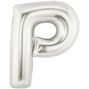 Letter P Silver Foil Balloon 100cm Supply