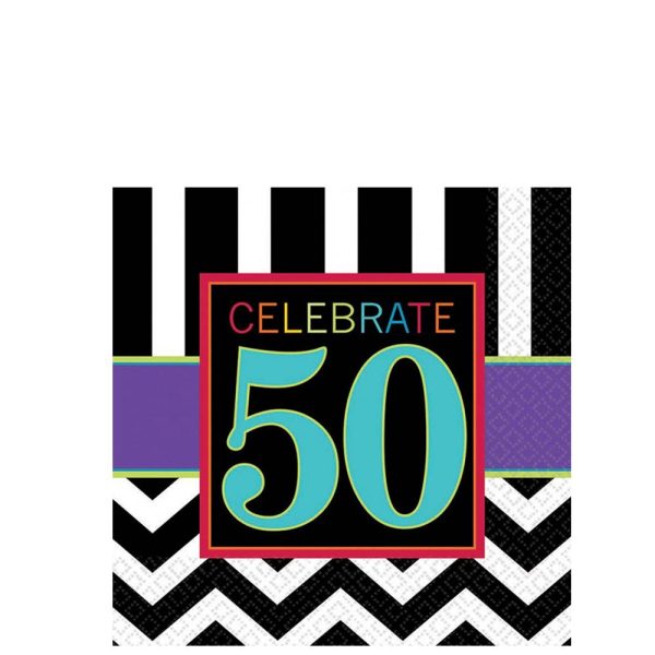 50th Celebration Beverage Tissues For Cheap