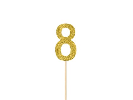 #8 Gold Small Glitter Pick Online Sale