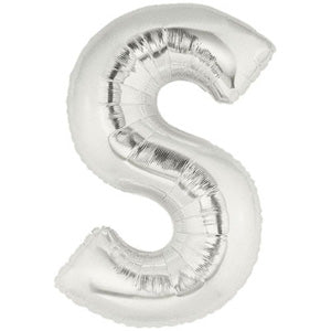 Letter S Silver Foil Balloon 100cm Sale