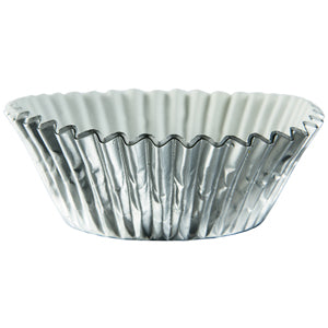 Silver Cupcake Cases 50mm, 24pcs For Discount