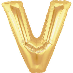 Letter V Gold Foil Balloon 100cm Fashion