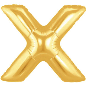 Letter X Gold Foil Balloon 100cm For Sale