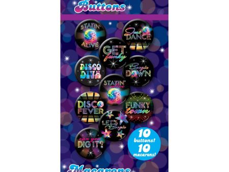 70 s Metal Disco Button Favors 10pcs on Sale