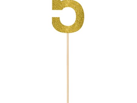 #5 Gold Large Glitter Pick Online