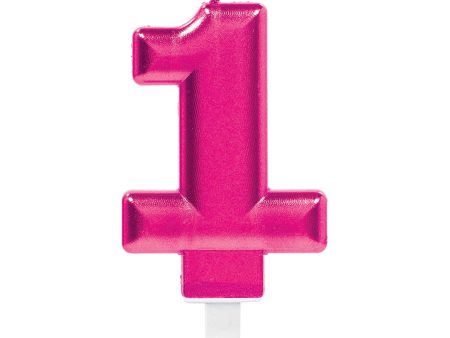 Sparkling Celebration Pink Number 1 Candle For Discount