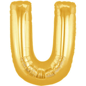 Letter U Gold Foil Balloon 100cm Online