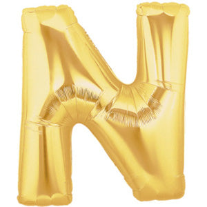 Letter N Gold Foil Balloon 100cm on Sale