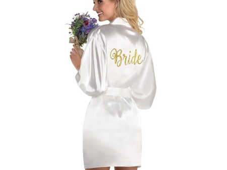 Adult Brides Robe Hot Stamped Fabric Discount