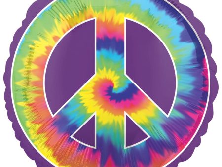 Feeling Groovy Peace Supershape Balloon 32in For Sale