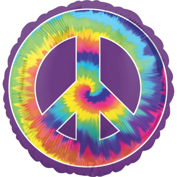 Feeling Groovy Peace Supershape Balloon 32in For Sale