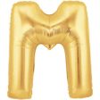 Letter M Gold Foil Balloon 100cm Online now