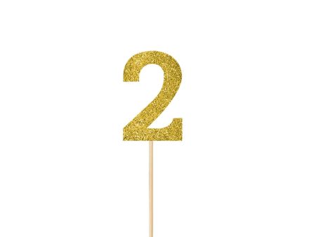 #2 Gold Small Glitter Pick on Sale