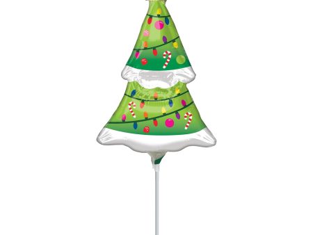 Lighted Christmas Tree Mini Shape Foil Balloon 22x35cm Online Hot Sale