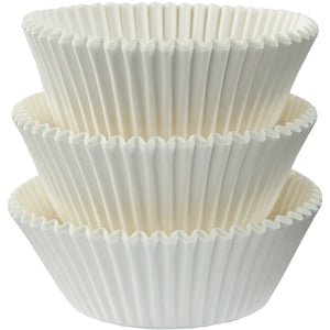 White Cupcake Cases 50mm, 75pcs on Sale