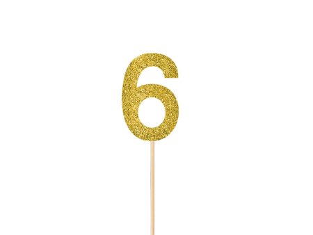 #6 Gold Small Glitter Pick Online