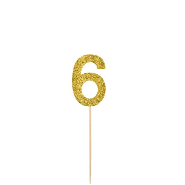 #6 Gold Small Glitter Pick Online