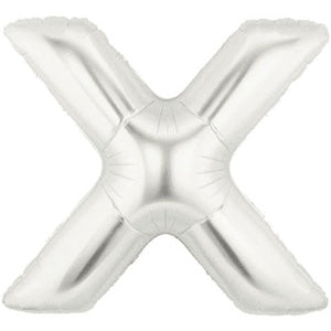 Letter X Silver Foil Balloon 100cm Sale