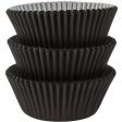 Black Cupcake Cases 50mm, 75pcs For Discount