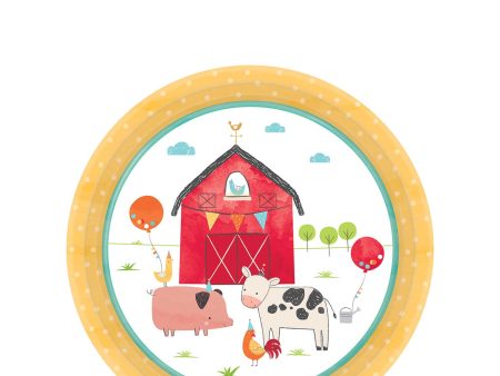 Barnyard Birthday Paper Plates 7in, 8pcs on Sale